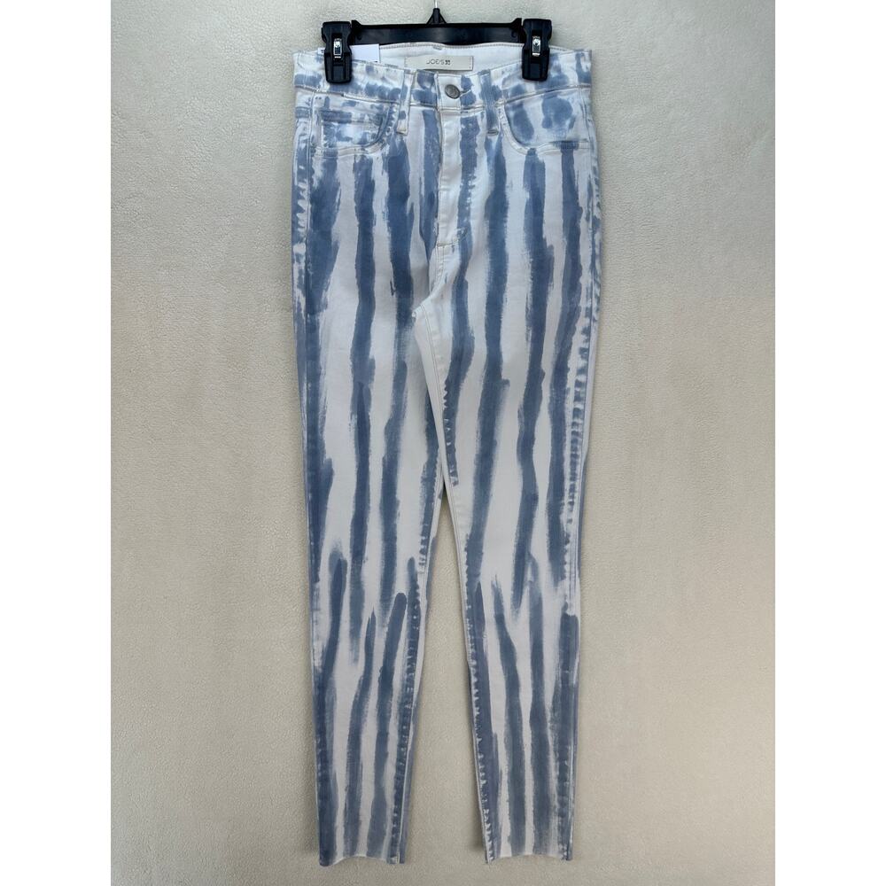 JOE'S WOMEN'S 26 THE CHARLIE ANKLE CUT HEM JEANS TIE DYE STRIPE